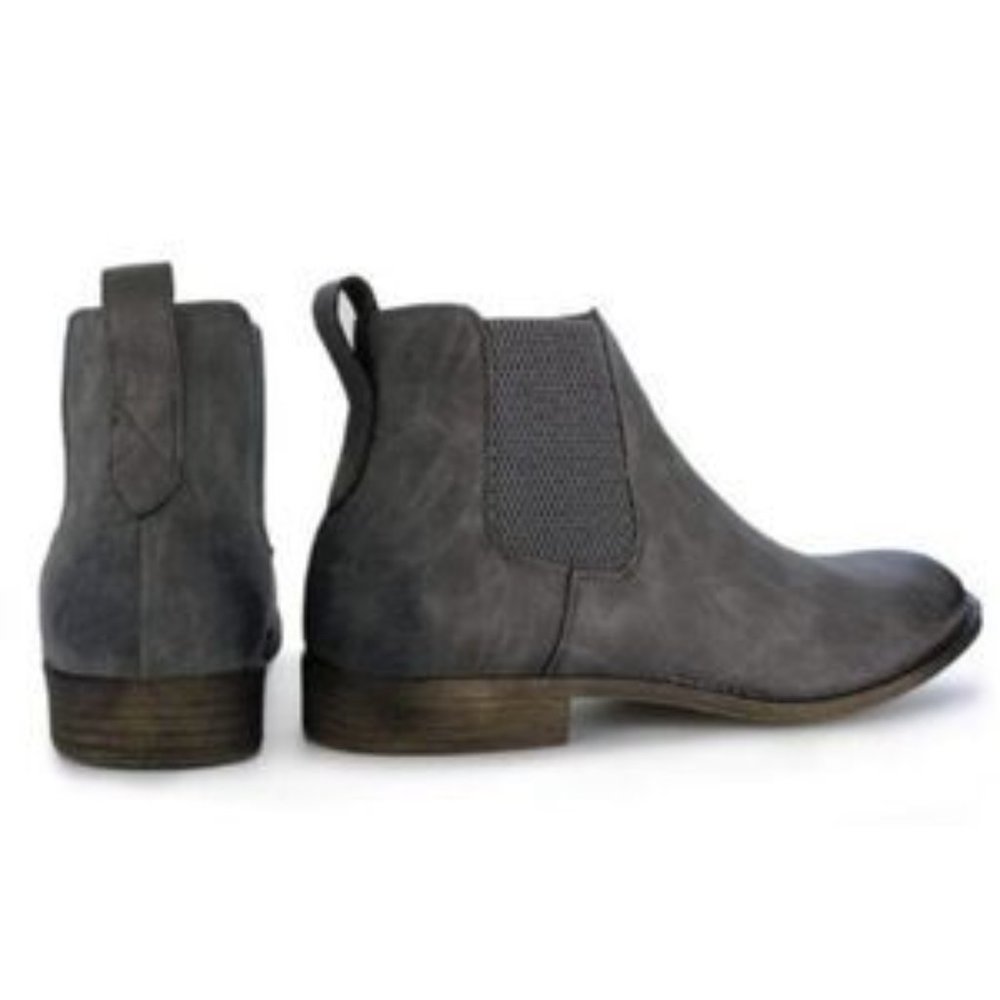 Men's Casual Chelsea Ankle Boots Grey​ - Picture 2 of 8
